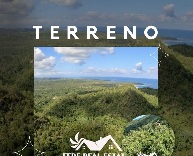 Aerial view of a plot of land for sale